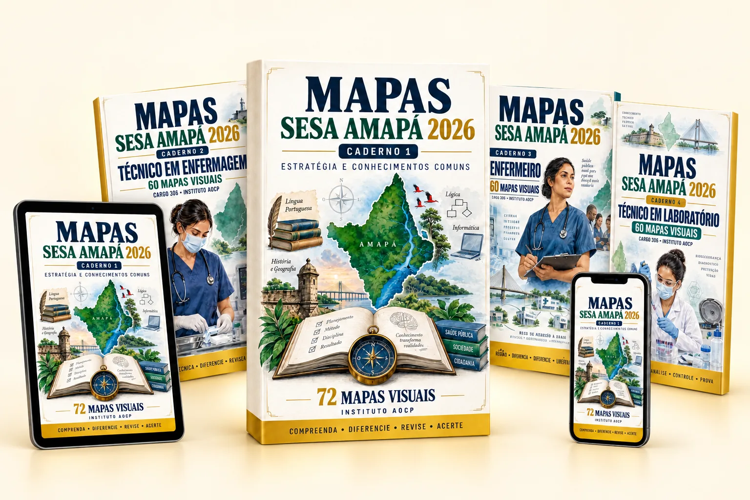 Pacote completo com 252 mapas SESA Amapá 2026